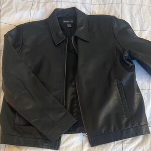 Style & Co. Midnight Black Leather Jacket